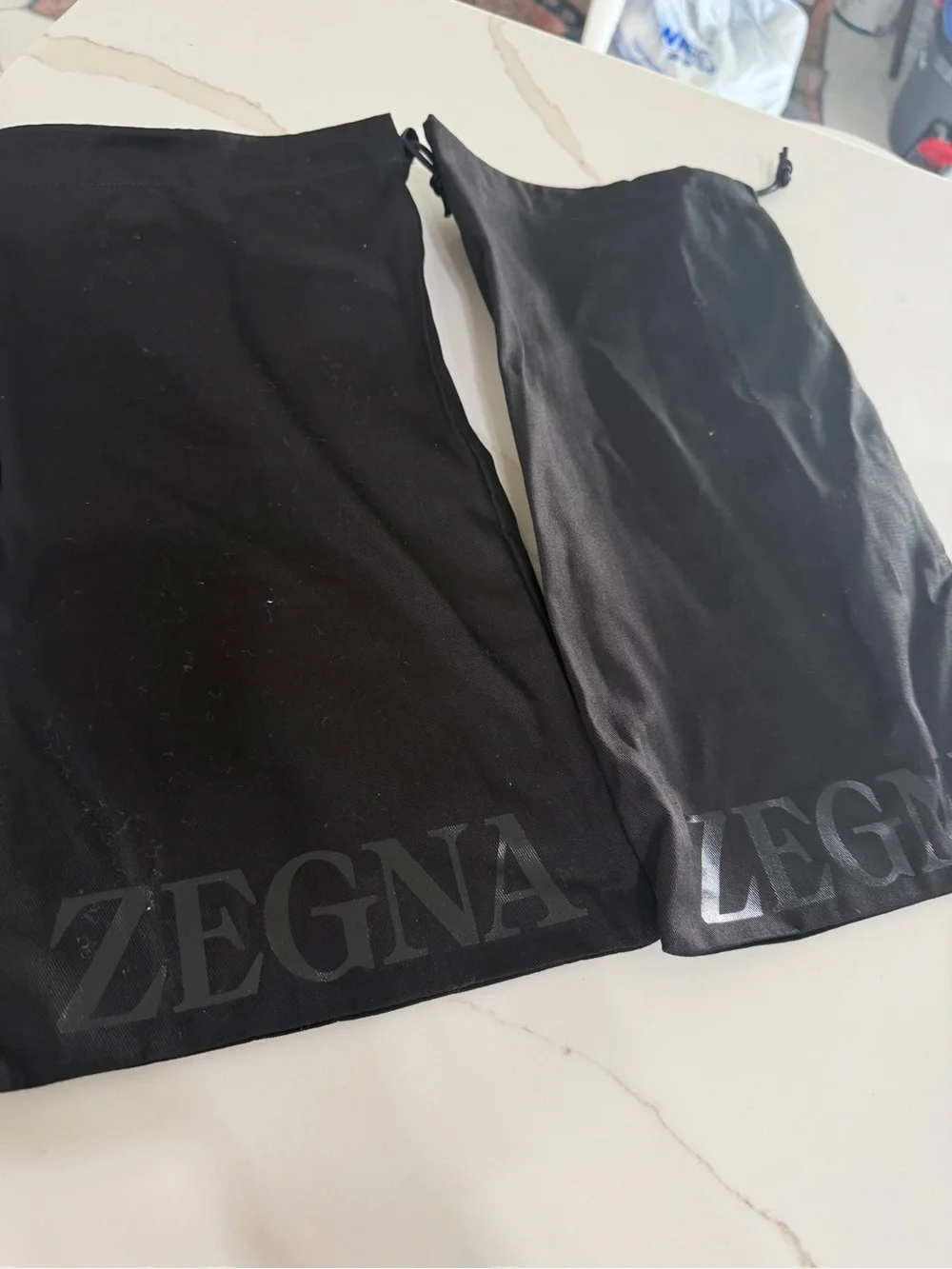 ZEGNA Drawstring Dust Bags Set  Purse Handbag Shoes 8 1/2